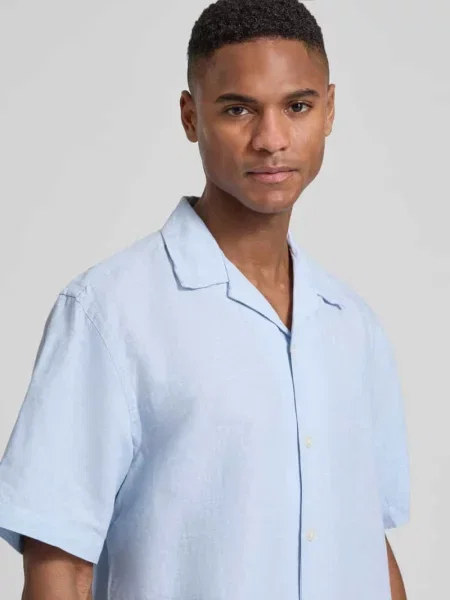 Koszula casual o kroju relaxed fit z mieszanki lnu i bawełny model RLXCLAY' Selected Homme