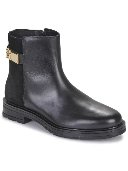 Kožené chelsea boots Tommy Hilfiger čierna