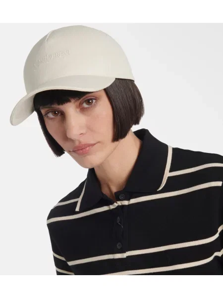 Șapcă Saint Laurent cu broderie alb