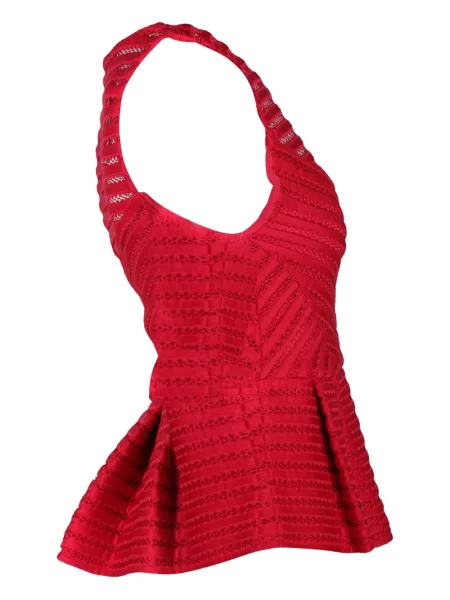 Cu peplum top Maje roșu