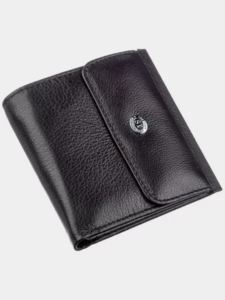 Кожаный кошелек St Leather Accessories черный