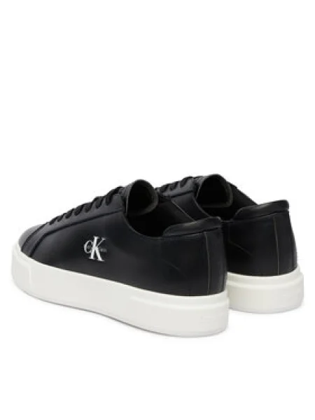 Calvin Klein Sneakersy Basket Cupsole Laceup Lth Ml čierna