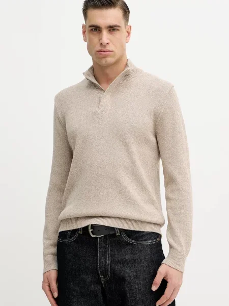 Hackett London pulover din amestec de cașmir bej