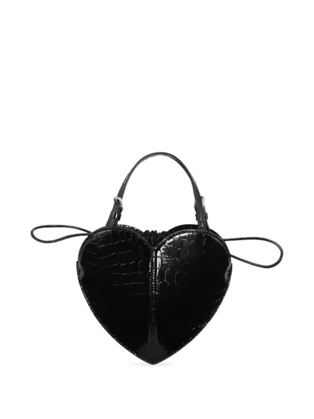 Geantă shopper Rotate Birger Christensen cu motiv cu inimi negru