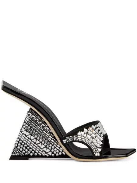 Sandale Giuseppe Zanotti de cristal negru