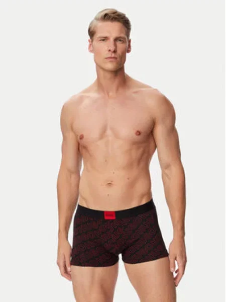 Boxerky Hugo Boss Trunk Trp Galaxy Des Black/ Red L černé