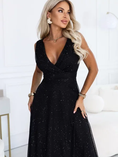 Večernja haljina Numoco Basic crna