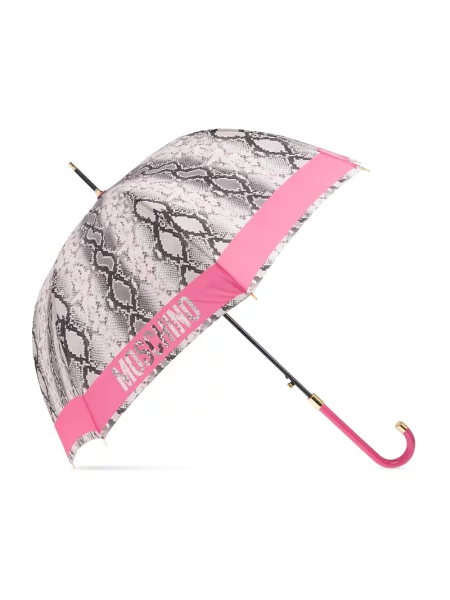 Parasol Moschino z logo szary