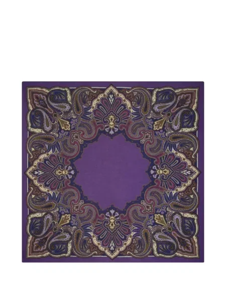 Fular Bompard cu model paisley violet