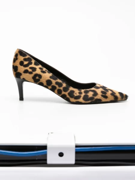 Pantofi cu toc Baldinini cu imagine cu model leopard maro