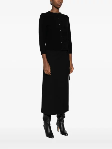 Kołnierzykowy kardigan Vince czarny