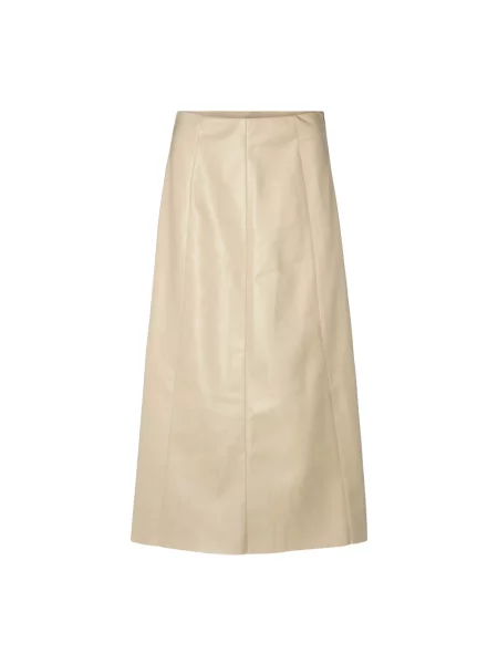 Spódnica skórzana Rue De Femme beżowa