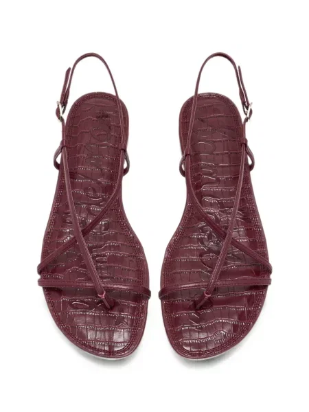 Sandale Sam Edelman din piele fără toc roșu