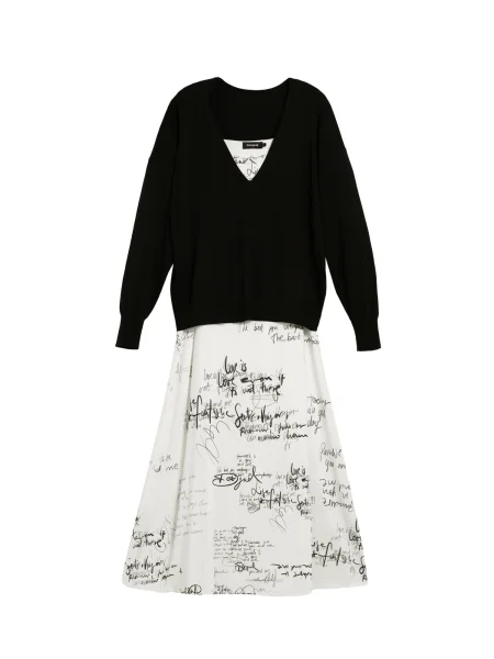 Desigual Rochie negru alb