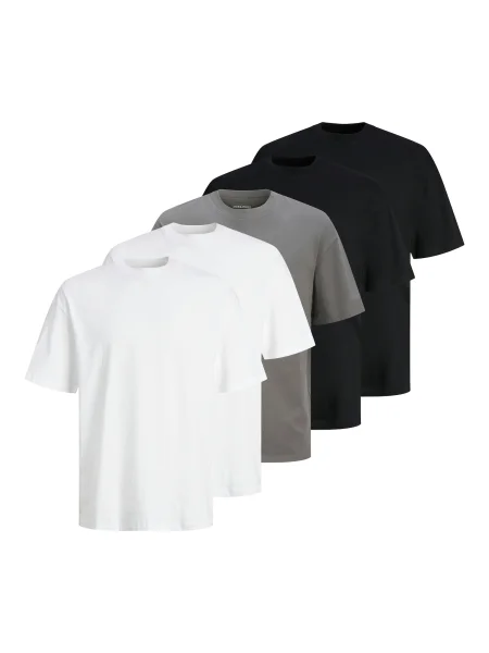 JACK & JONES Tricou JJHUGO pământiu / negru alb
