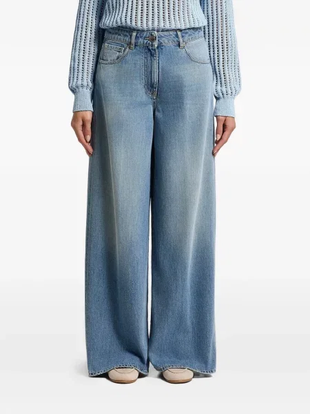 Blugi Peserico cu picior lat albastru