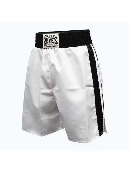 Boxerské šortky Cleto Reyes Satin Boxing white/black bílé