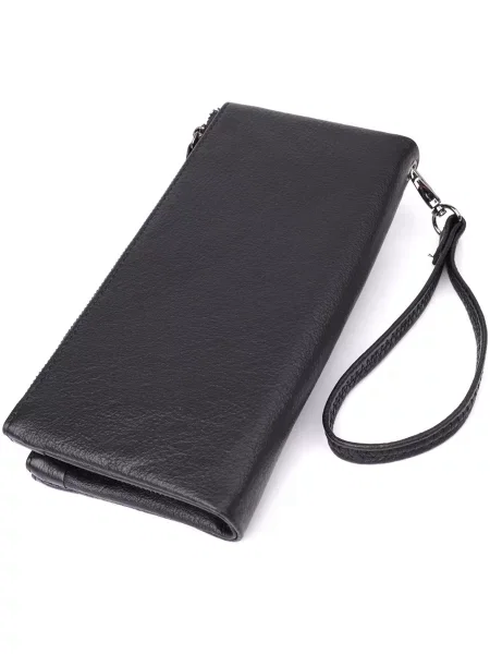 Кожаный кошелек St Leather Accessories черный