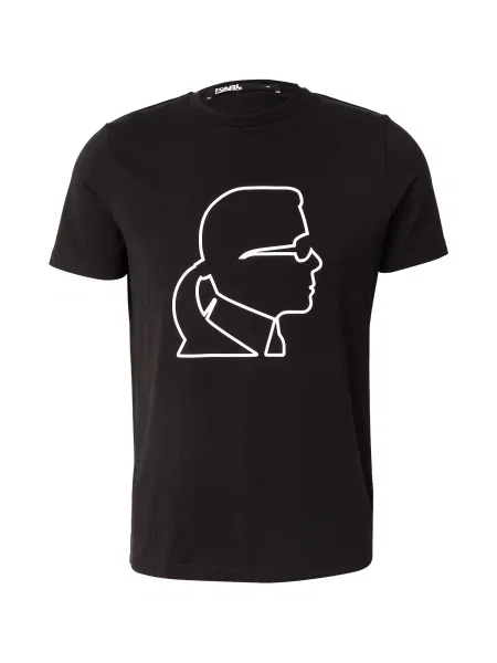 Karl Lagerfeld Tricou / alb negru