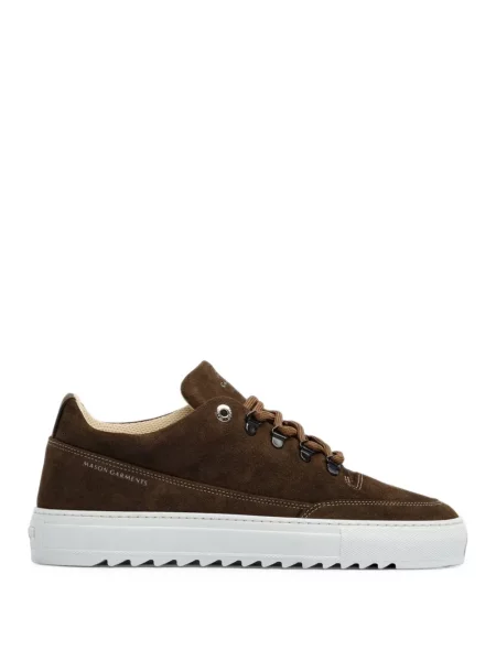 Sneakerși Mason Garments din piele de căprioară maro