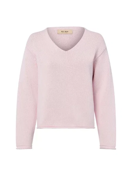 MOS MOSH sweter z dzianiny Bine Kobiety jednolity S różowy