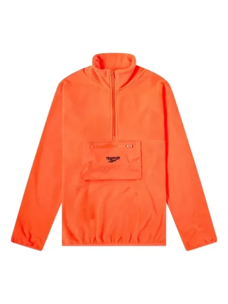 Hanorac din fleece Reebok din fleece portocaliu