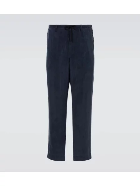 Široké kalhoty Dries Van Noten modré