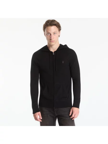 Пуловер AllSaints Mode Merino Zip Hoody Black L черно