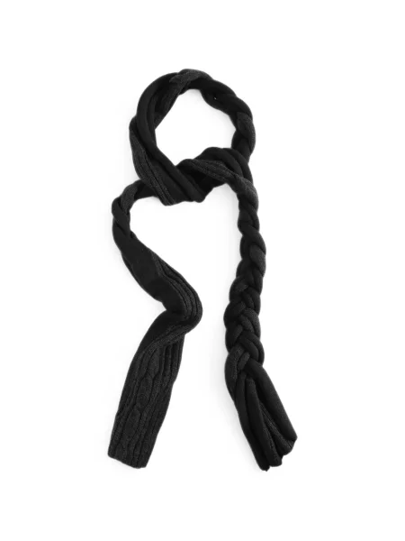 Fular Y's tricotate țesut negru