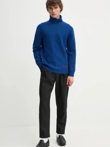 A.P.C. Μάλλινο πουλόβερ pull walter μπλε
