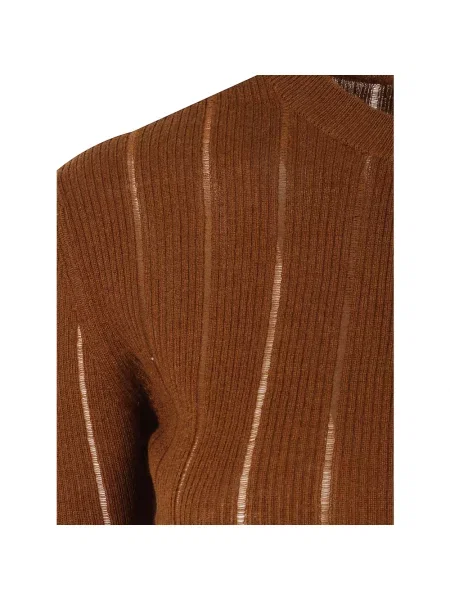 Sweter Max Mara Studio wełniany brązowy