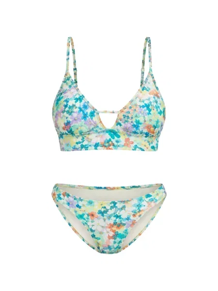 Bikini Billabong cu model floral cu imagine alb