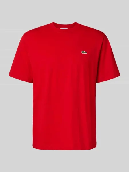 Koszulka polo o kroju Regular Fit z czystej bawełny Lacoste czerwone