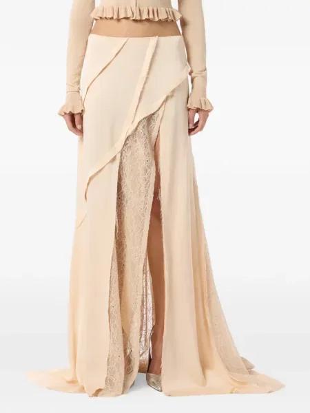 Fustă Blumarine asimetrică din dantelă