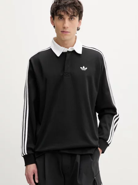 Adidas Tricou polo Negru alb