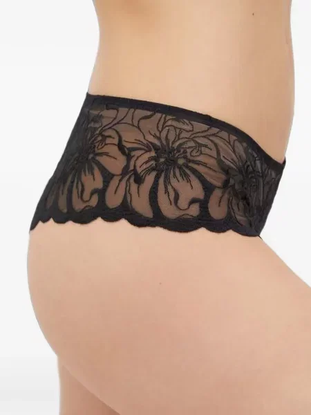 Chiloți briefs Chantelle cu model floral negru