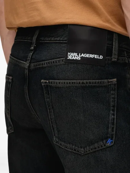 Blugi drepți Karl Lagerfeld Jeans negru