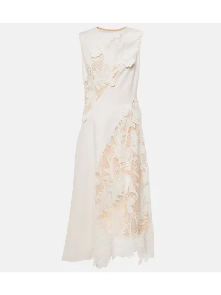 Volnena midi obleka Oscar De La Renta bela