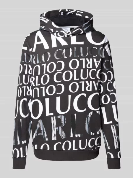 Bluza z kapturem Carlo Colucci czarna