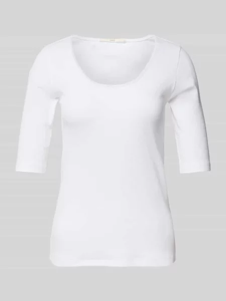 T-shirt z okrągłym dekoltem Lanius biała