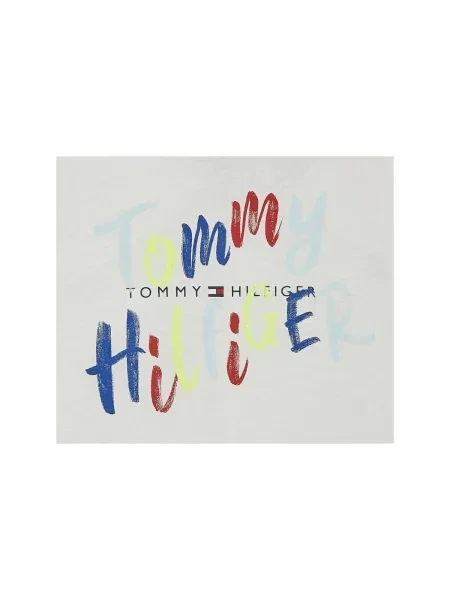 Tricou copii Tommy Hilfiger alb