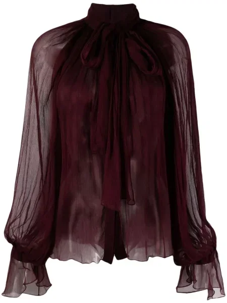 Bluză Atu Body Couture transparente roșu