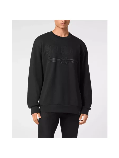 Bluza Philipp Plein z okrągłym dekoltem czarna