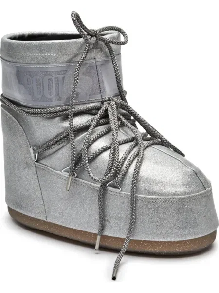 Moon Boot Bocanci CLASSIC LOW GLITTER argintiu