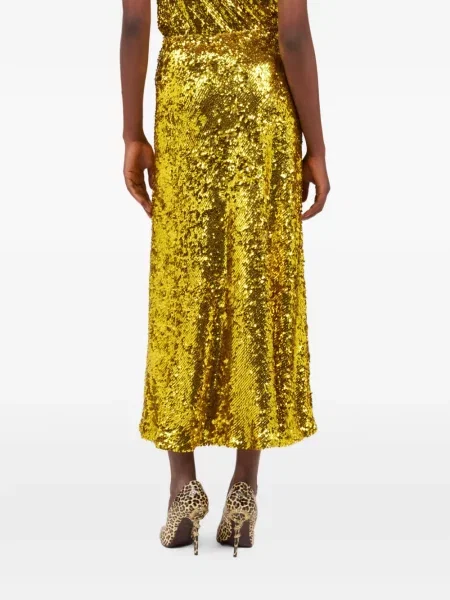 Midi sukňa Roberto Cavalli žltá