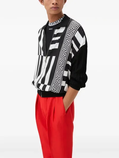Cardigan Versace de mătase negru
