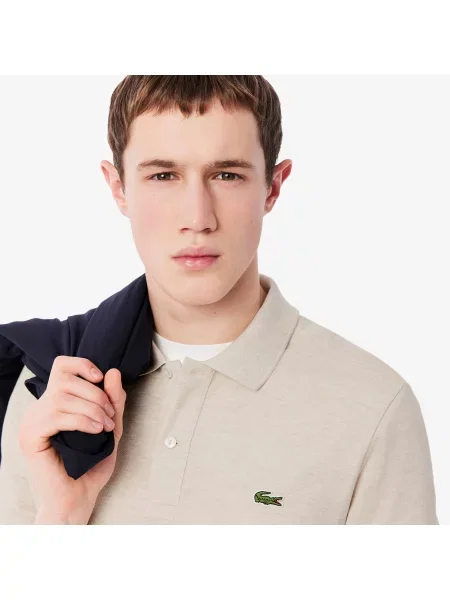 Поло Lacoste серое