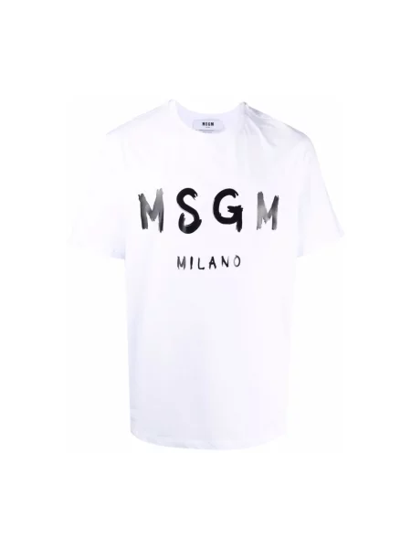 Koszulka Msgm z nadrukiem biała