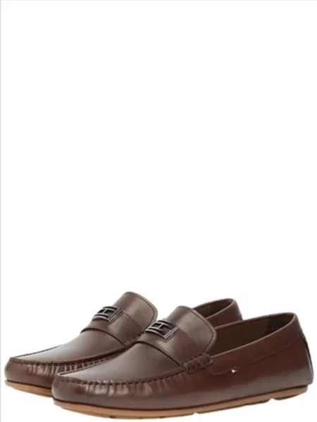 Pantofi loafer Tommy Hilfiger din piele maro