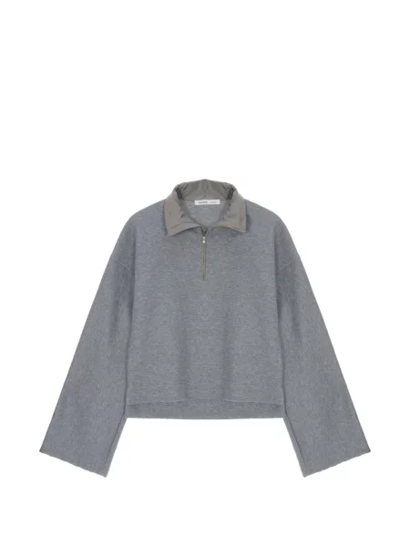 Bluza Carven z zamkiem błyskawicznym do połowy szara